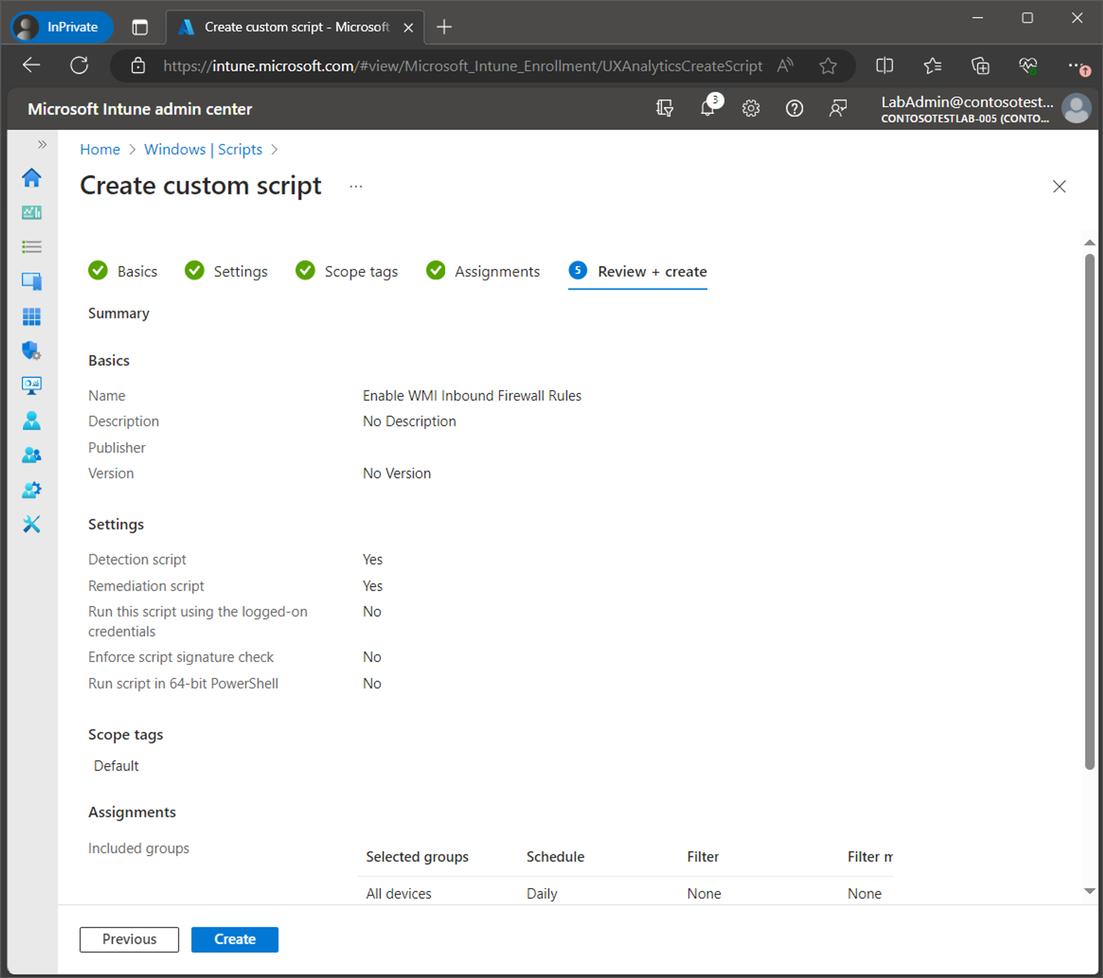 Deploy a remediation script using Intune screenshot 11