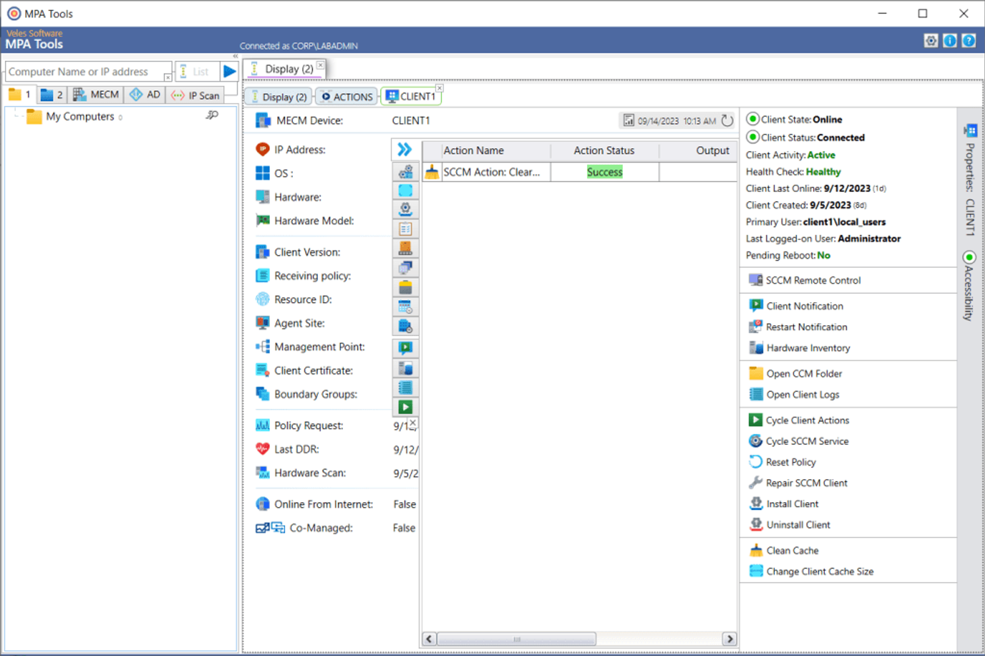 SCCM Clear Client Cache