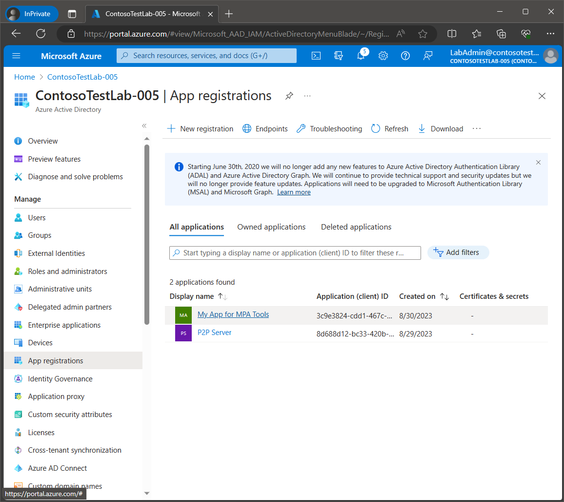 Connecting MPA Tools to Azure Tenant screenshot 48