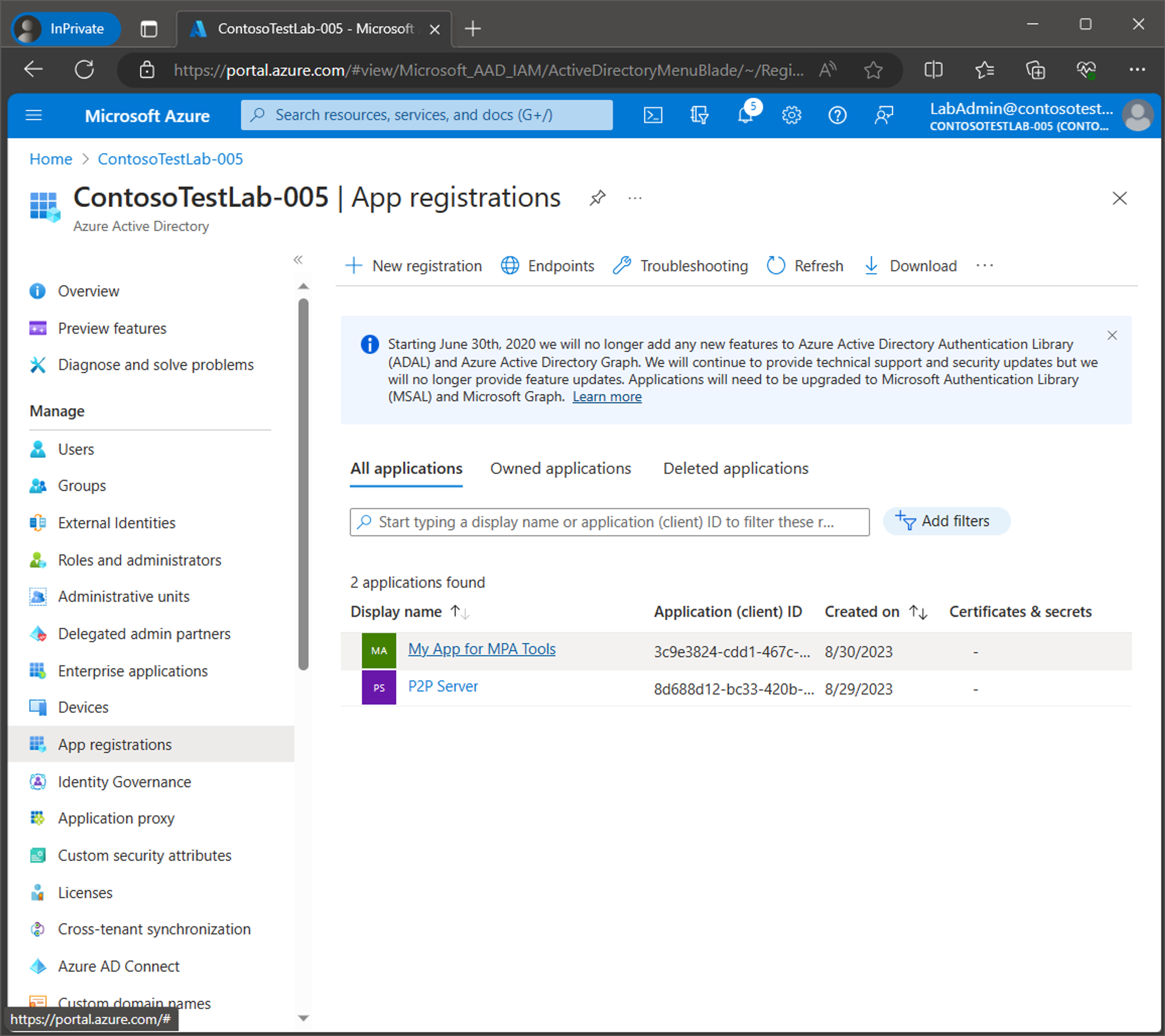 Connecting MPA Tools to Azure Tenant screenshot 48