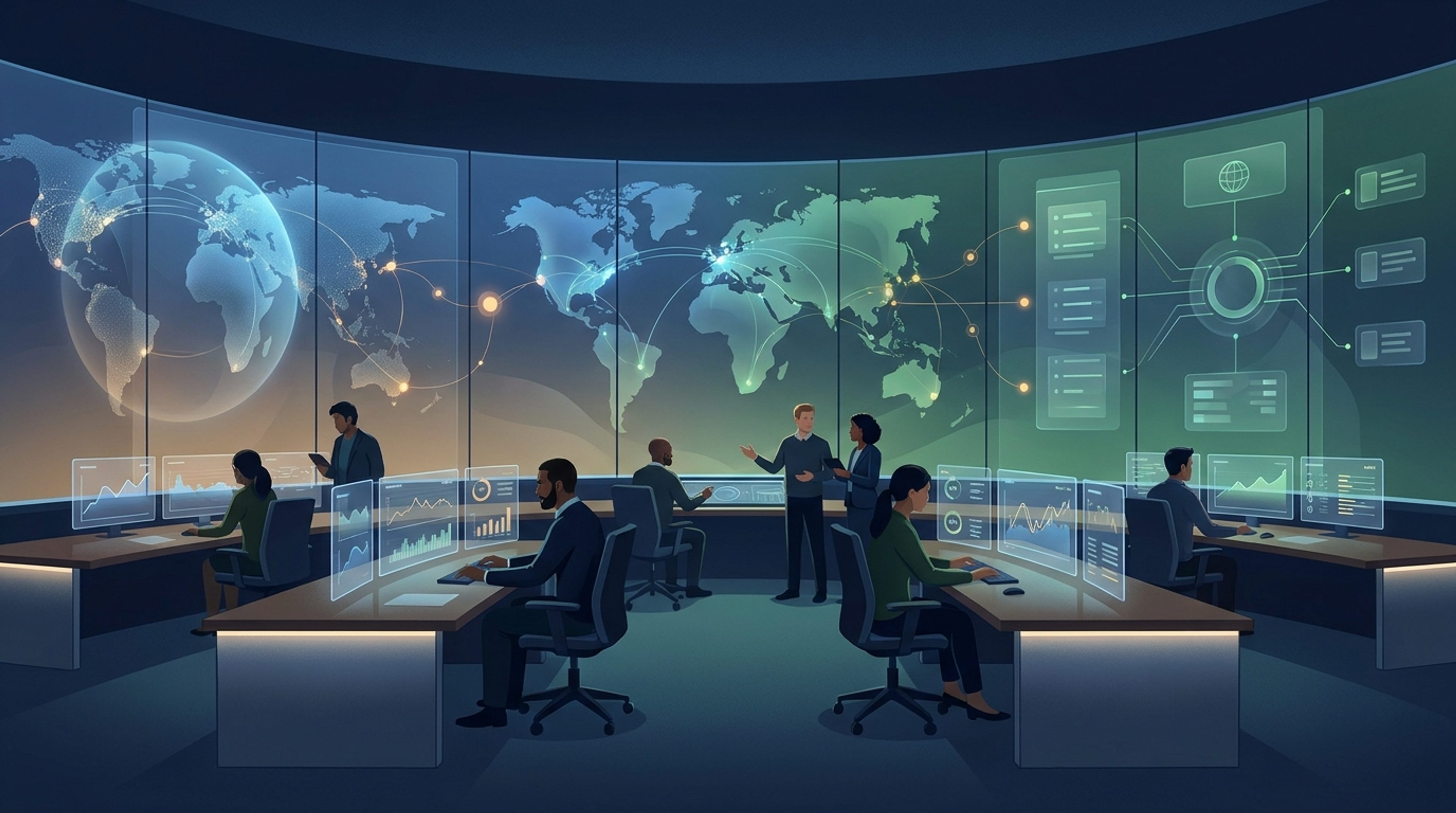 IT operations team using proactive IT monitoring dashboards to detect system risks and configuration drift before incidents occur