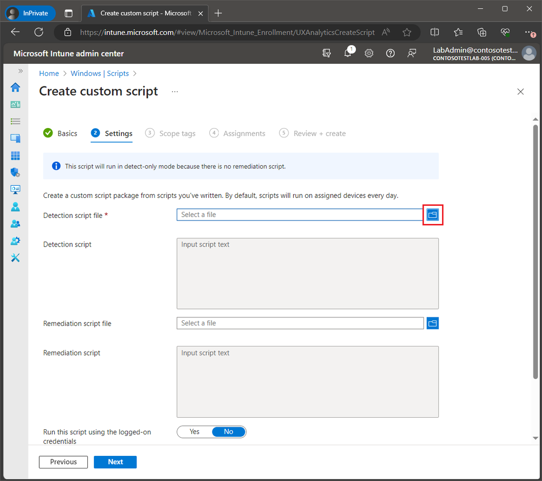 Deploy a remediation script using Intune