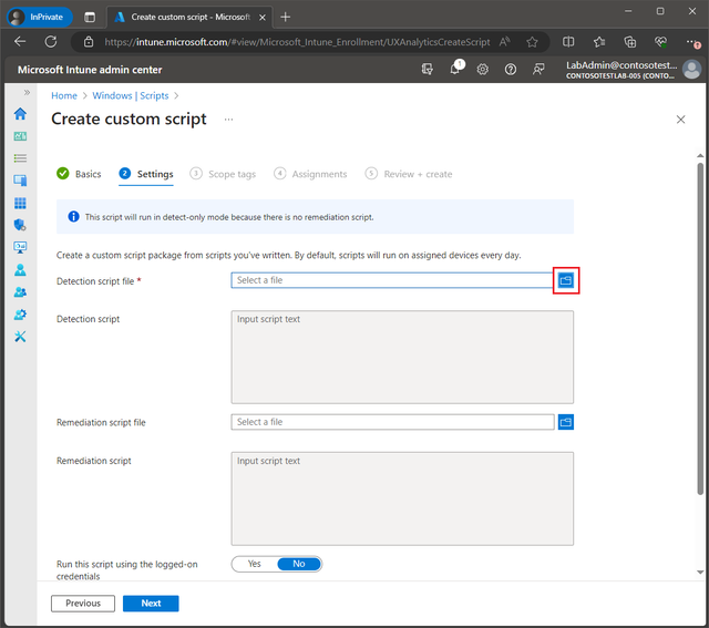Deploy a remediation script using Intune