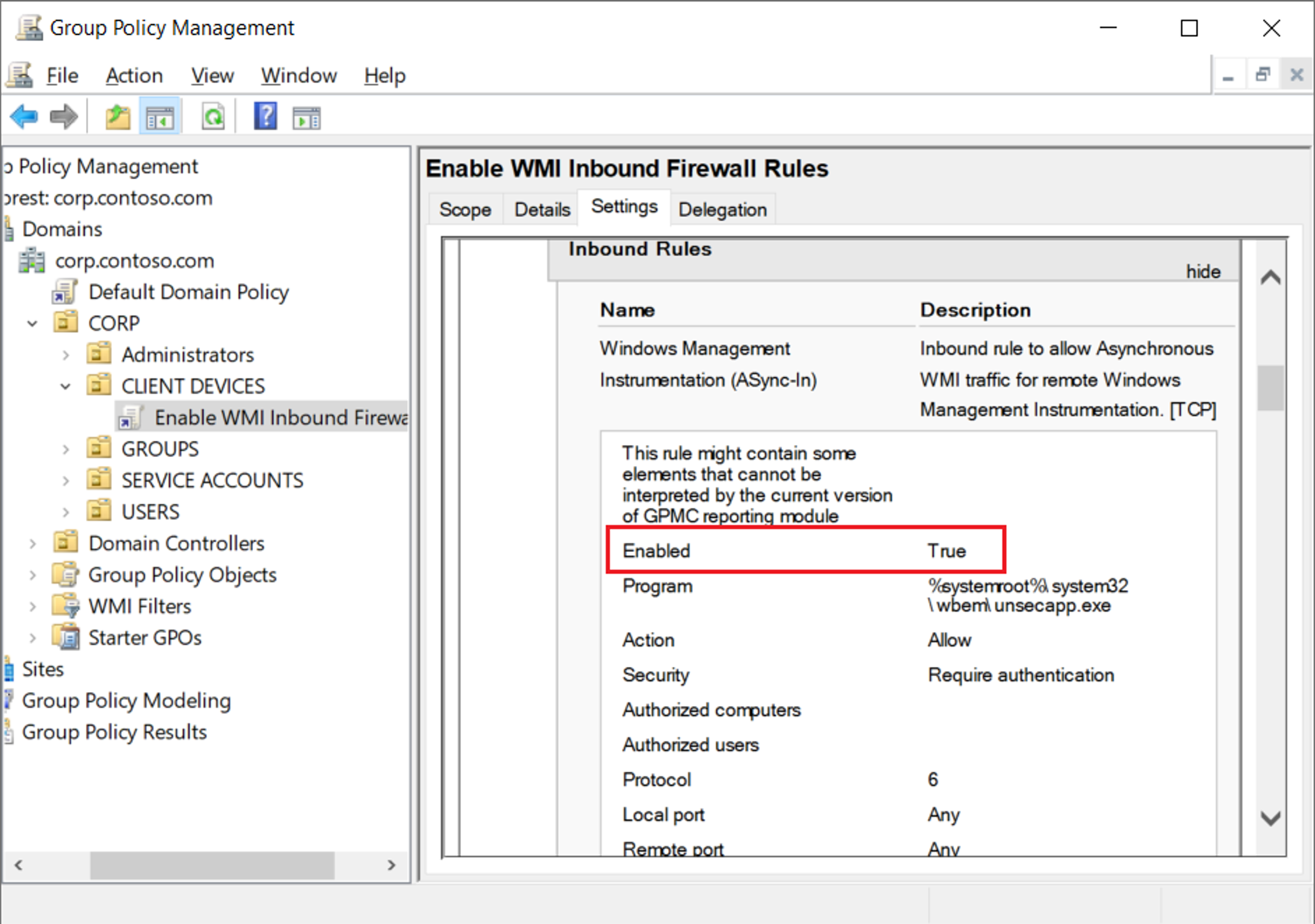 Enable Windows Firewall Rules with Group Policy screenshot 21