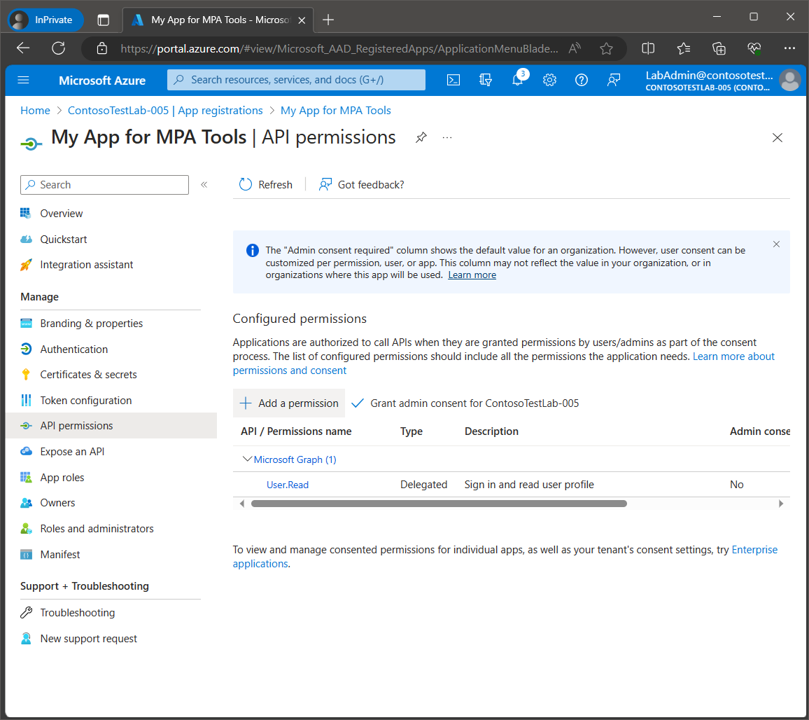 Connecting MPA Tools to Azure Tenant screenshot 26