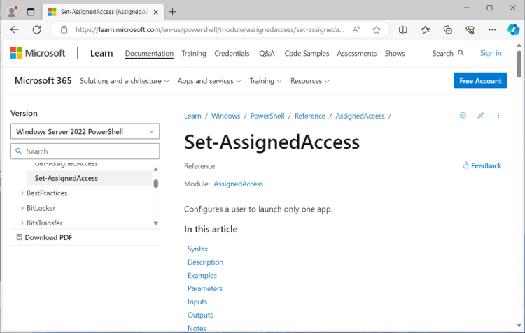 Set up Windows Kiosk Mode with PowerShell