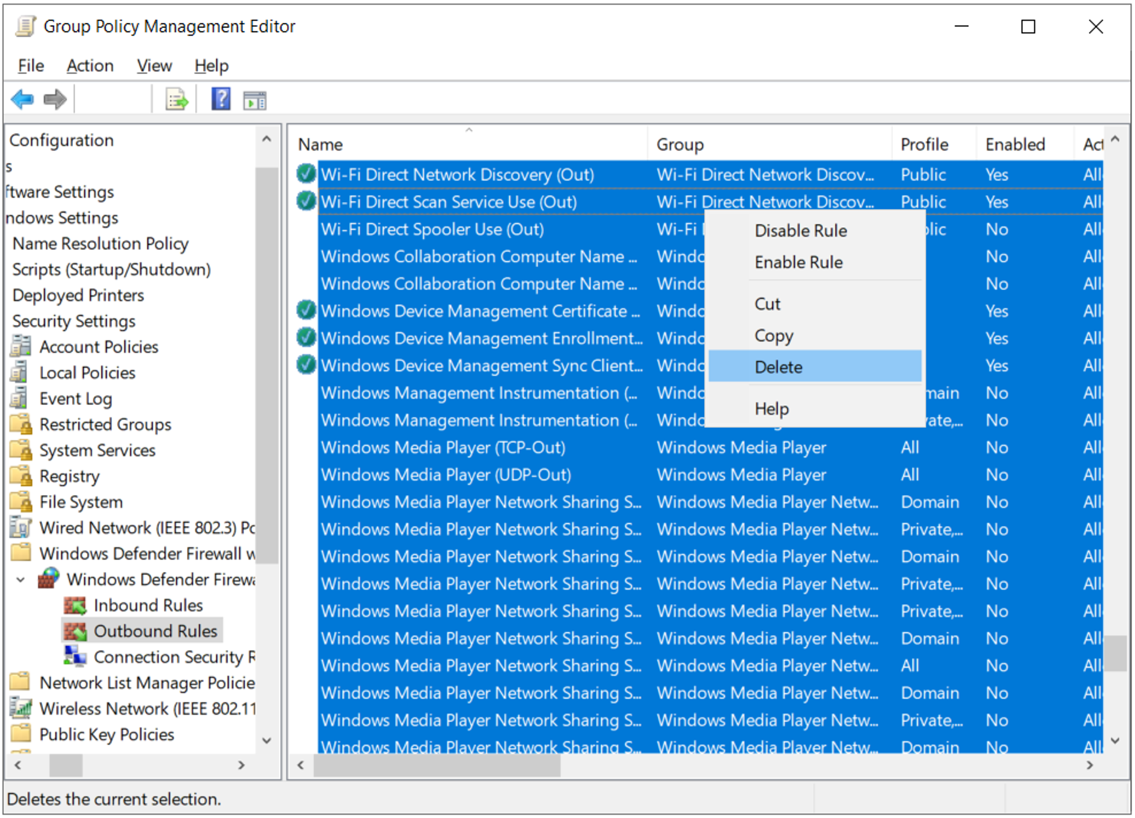 Enable Windows Firewall Rules with Group Policy screenshot 17