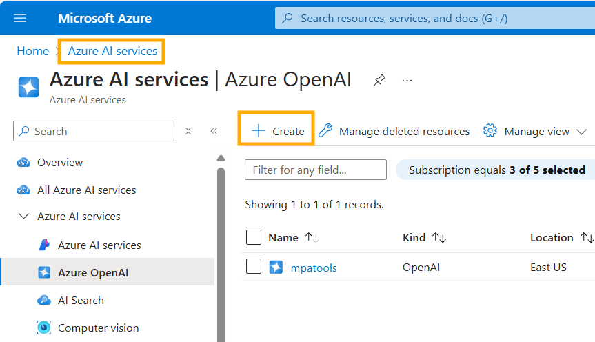 How to Create Azure OpenAI Service