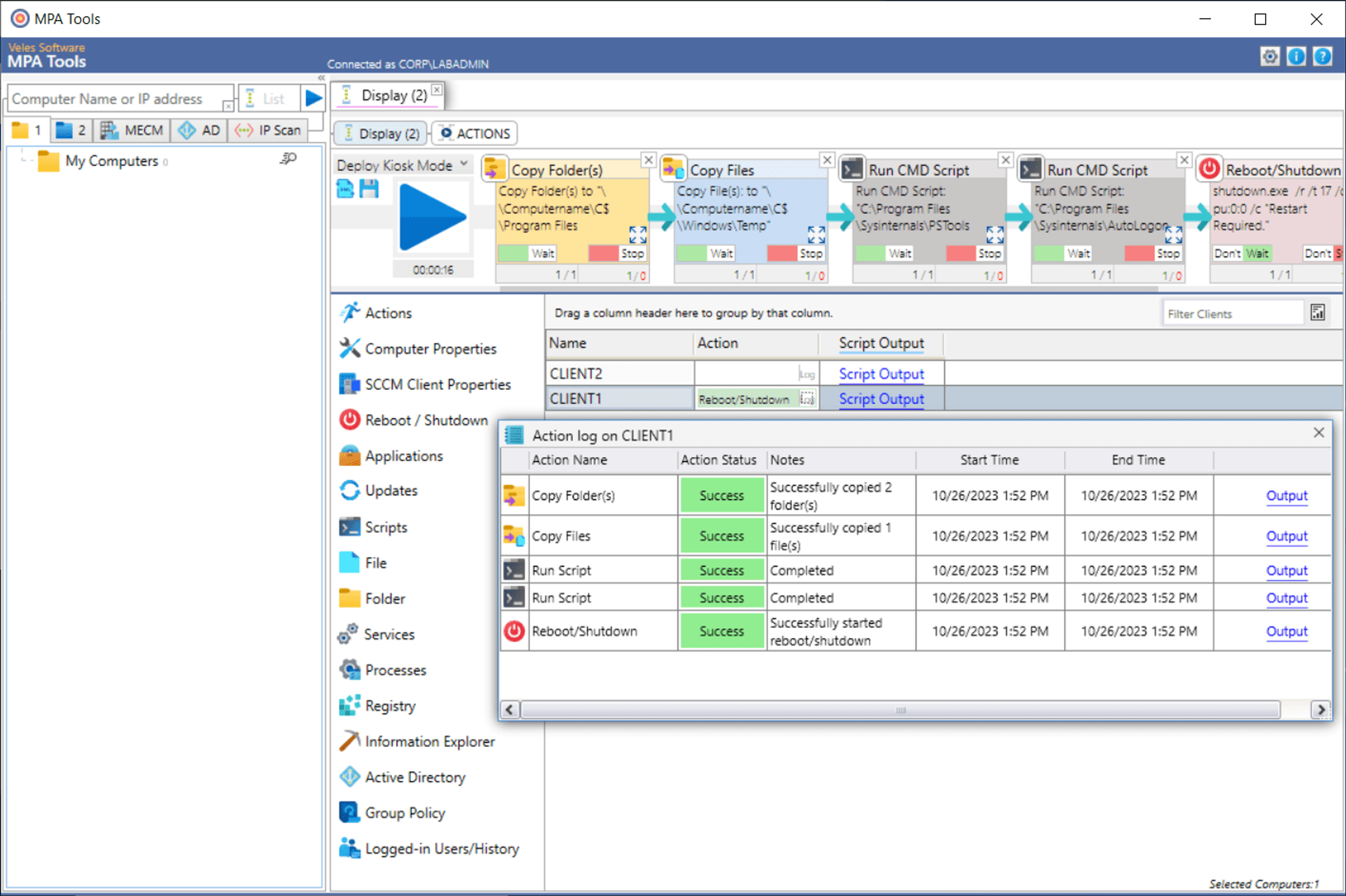 Deploy Kiosk mode and Autologon with MPA Tools screenshot 20
