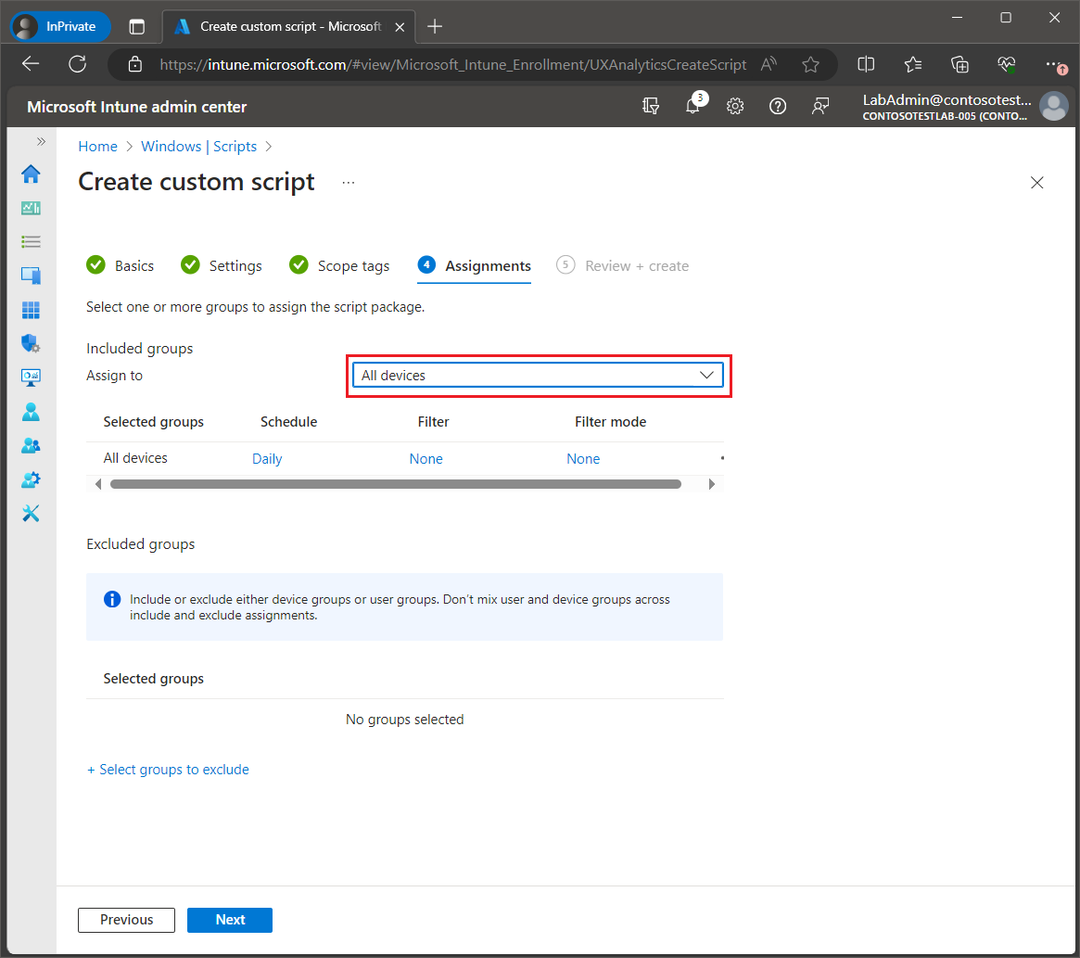 Intune Management Script Deploy a remediation script using Intune
