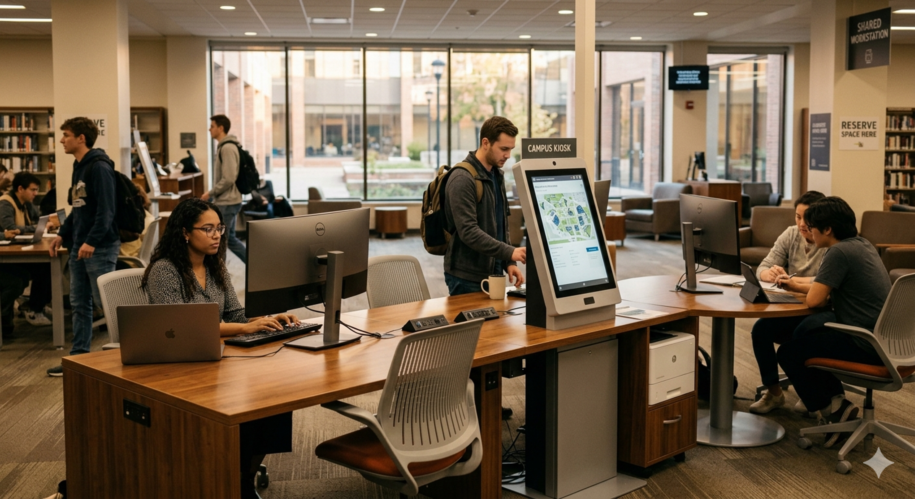 Shared workstation operations view across access, applications, update, and recovery controls