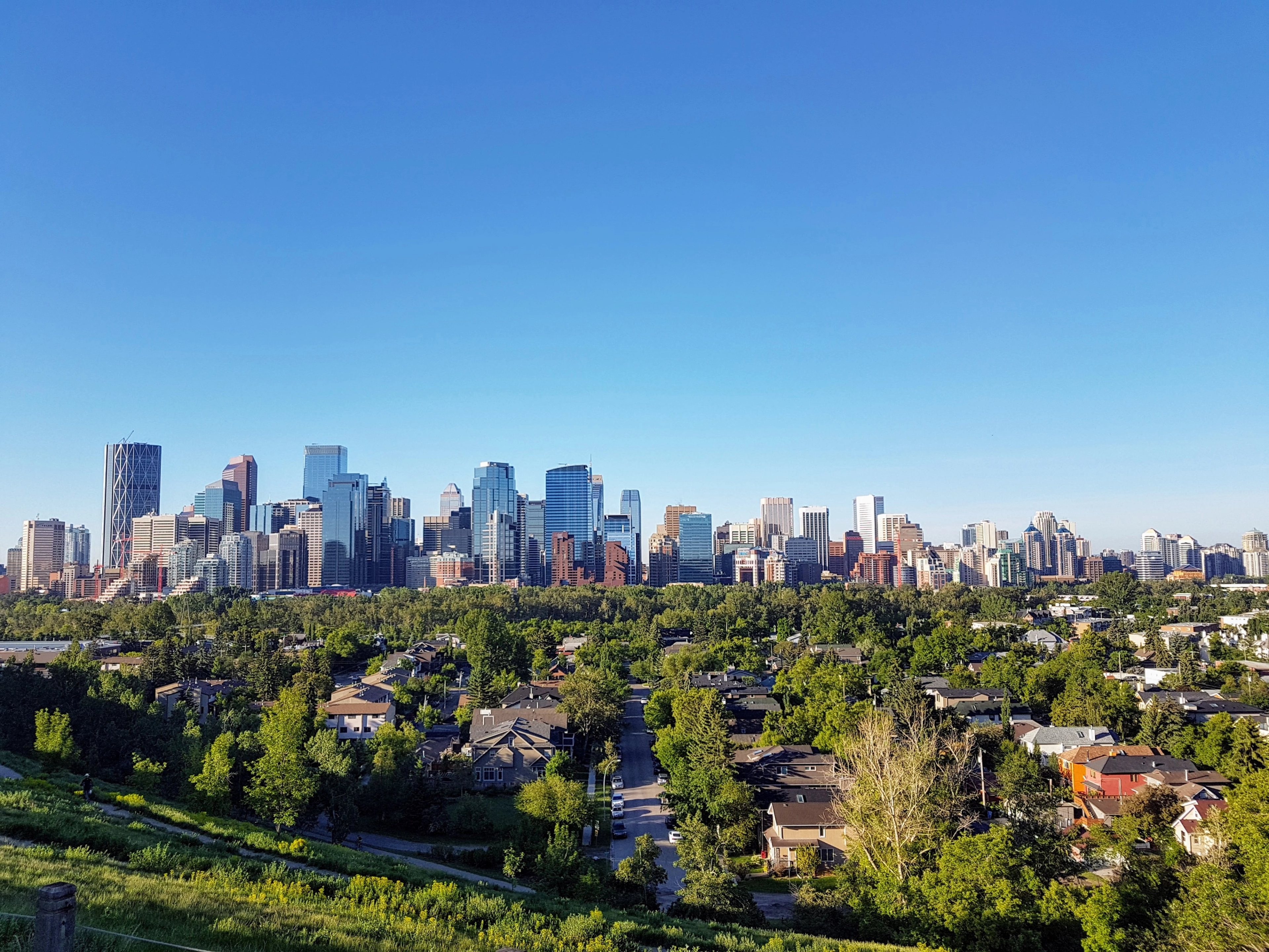 Calgary skyline representing the Canadian roots of Veles