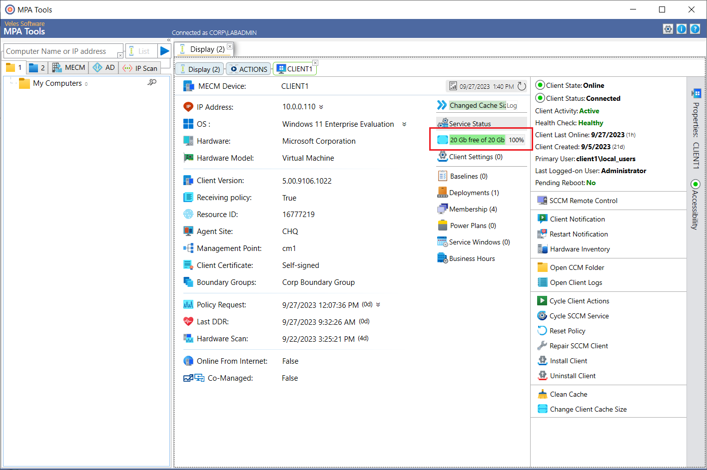 SCCM Client Cache Size screenshot 9
