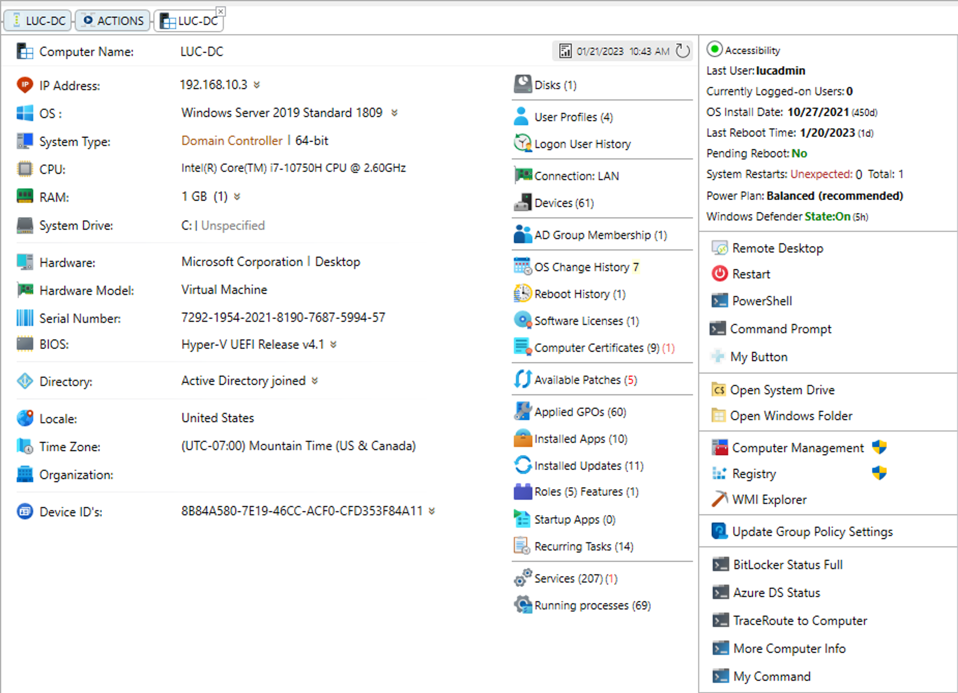 Managing domain joined devices