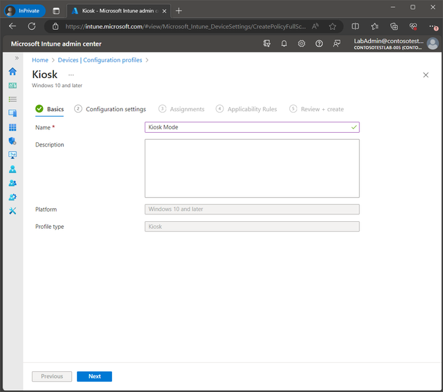 Set up Windows Kiosk Mode with Intune