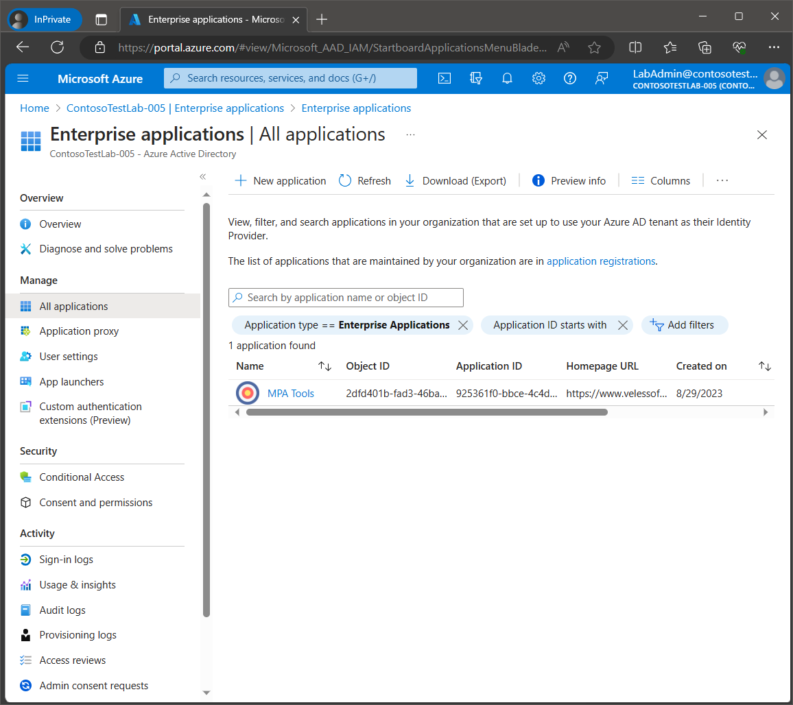 Connecting MPA Tools to Azure Tenant screenshot 11