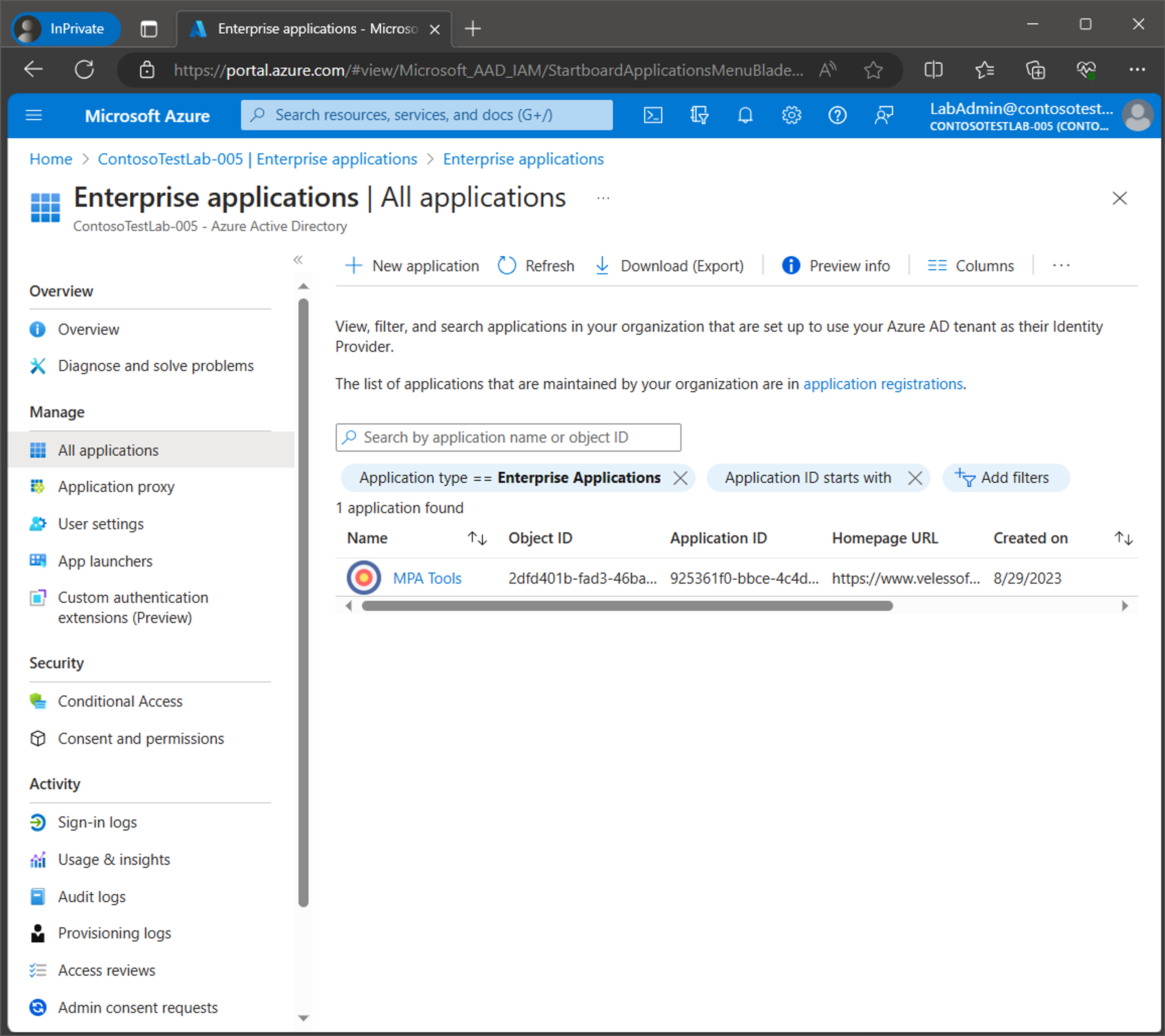 Connecting MPA Tools to Azure Tenant screenshot 11