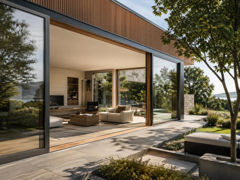 okno przesuwne drewno-alu | HS