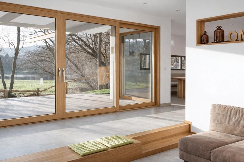 Okna przesuwne drewniane 