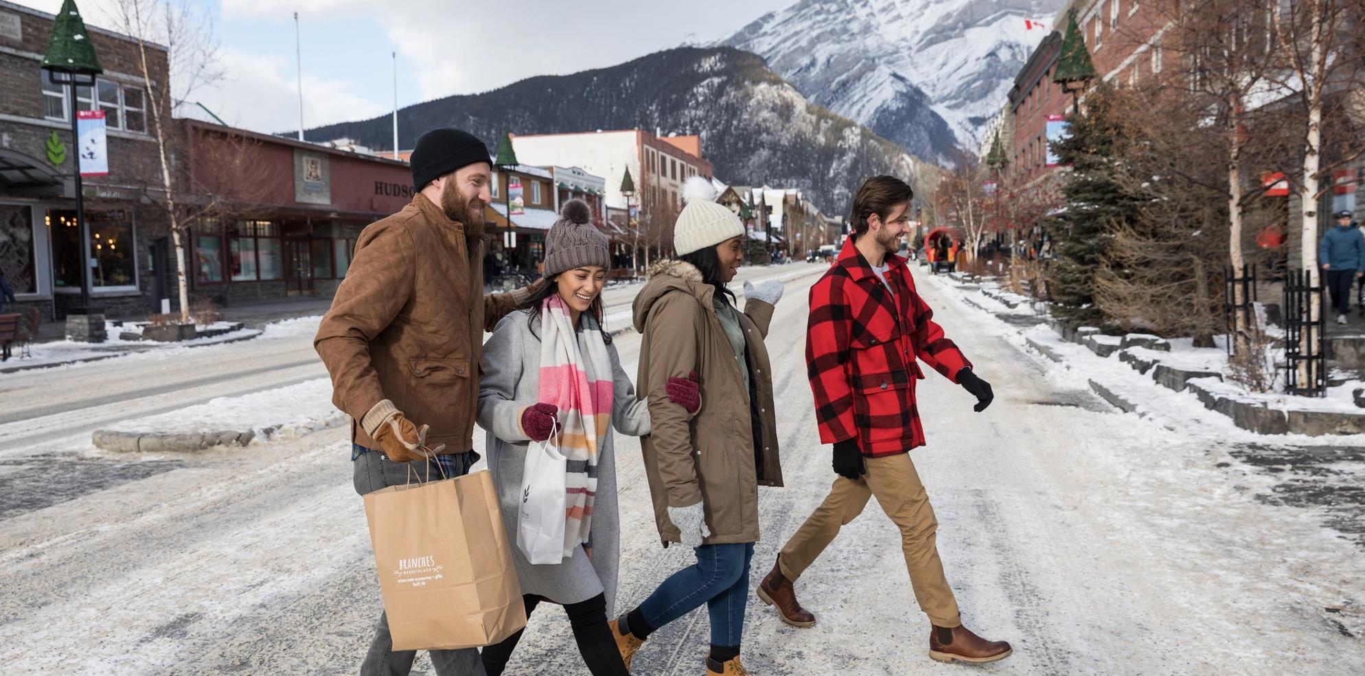 Shopping on Banff Ave in Banff