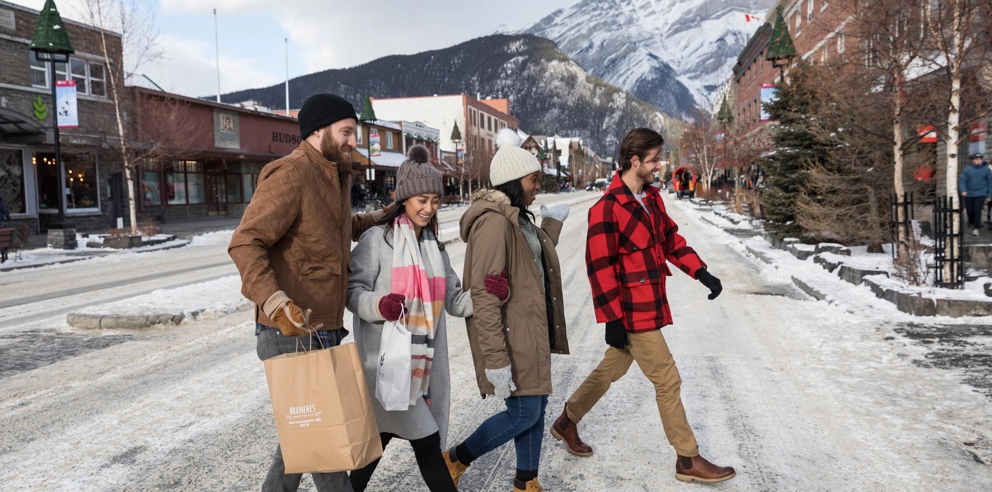 Shopping on Banff Ave in Banff