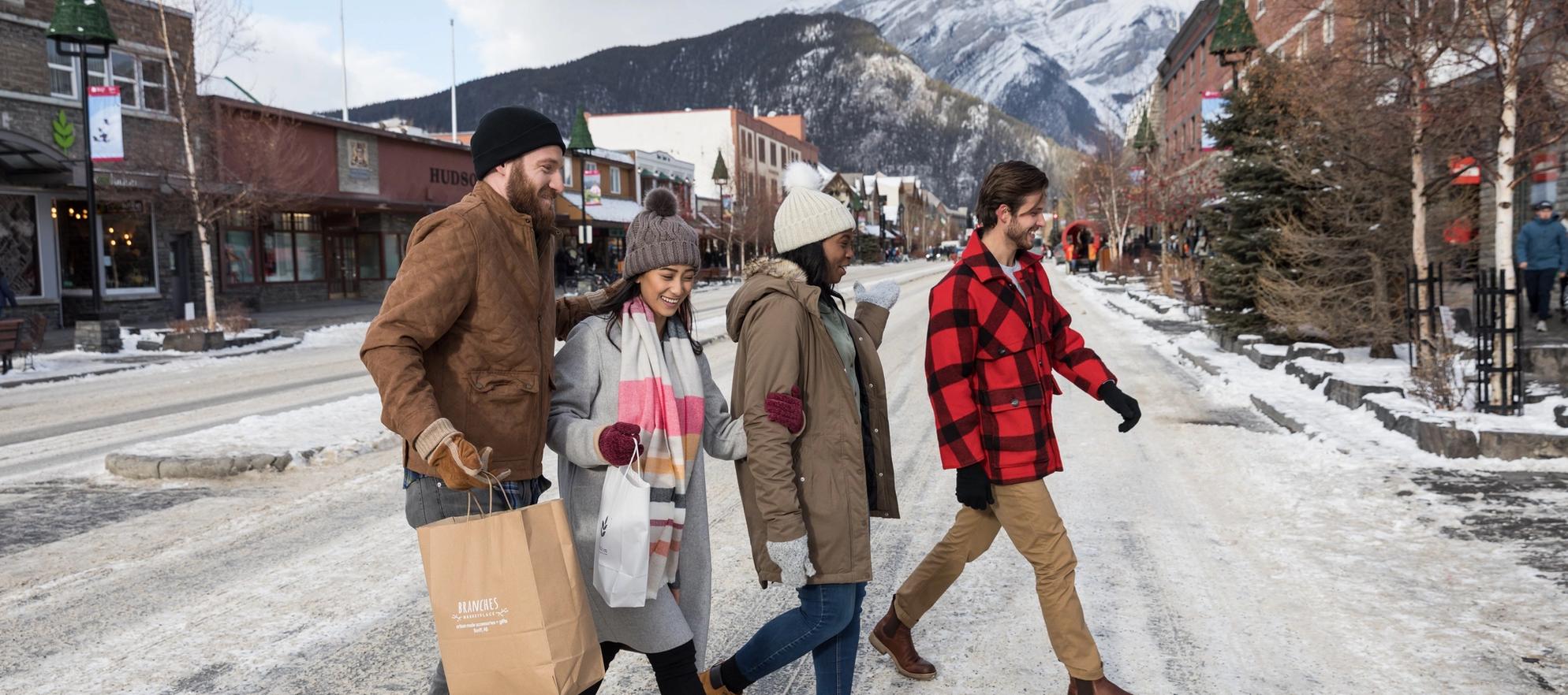 Shopping on Banff Ave in Banff