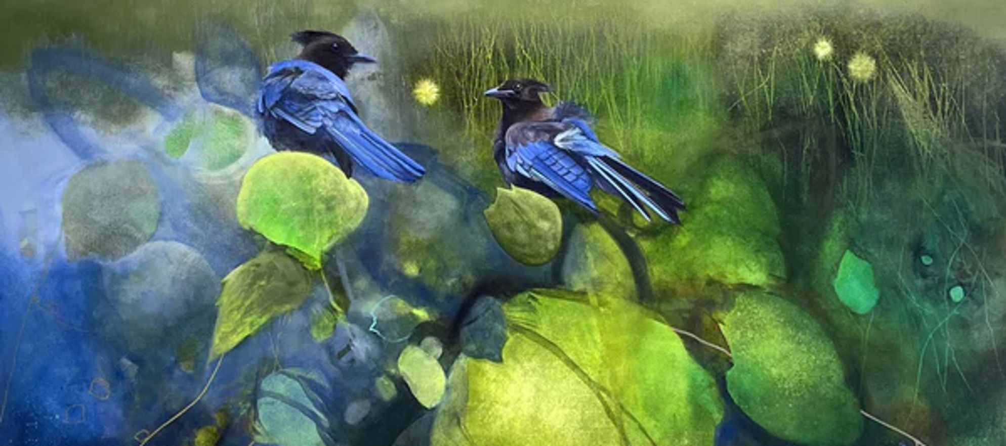 Nikola Haskova Fable of Shallow Water 2022 Acrylic, linen 48x48”