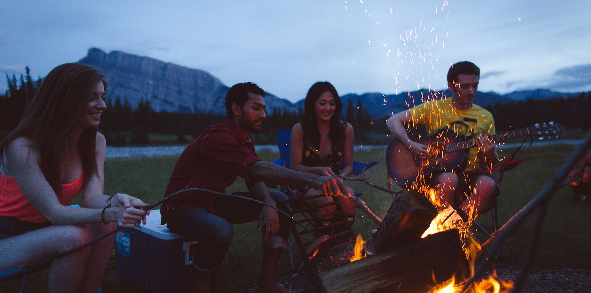 Campfire at Two Jack Campsite