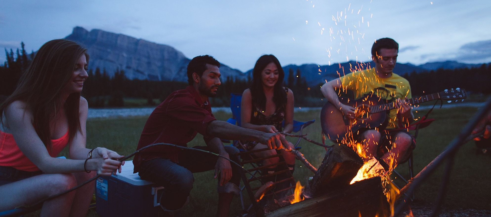 Campfire at Two Jack Campsite