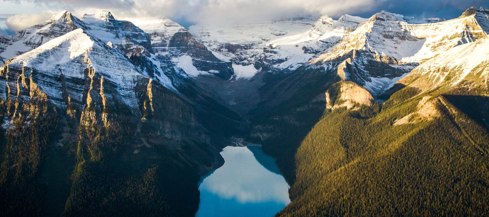 Lake Louise seen from above, Banff National Park, AB. Photo by Taylor Michael Burk