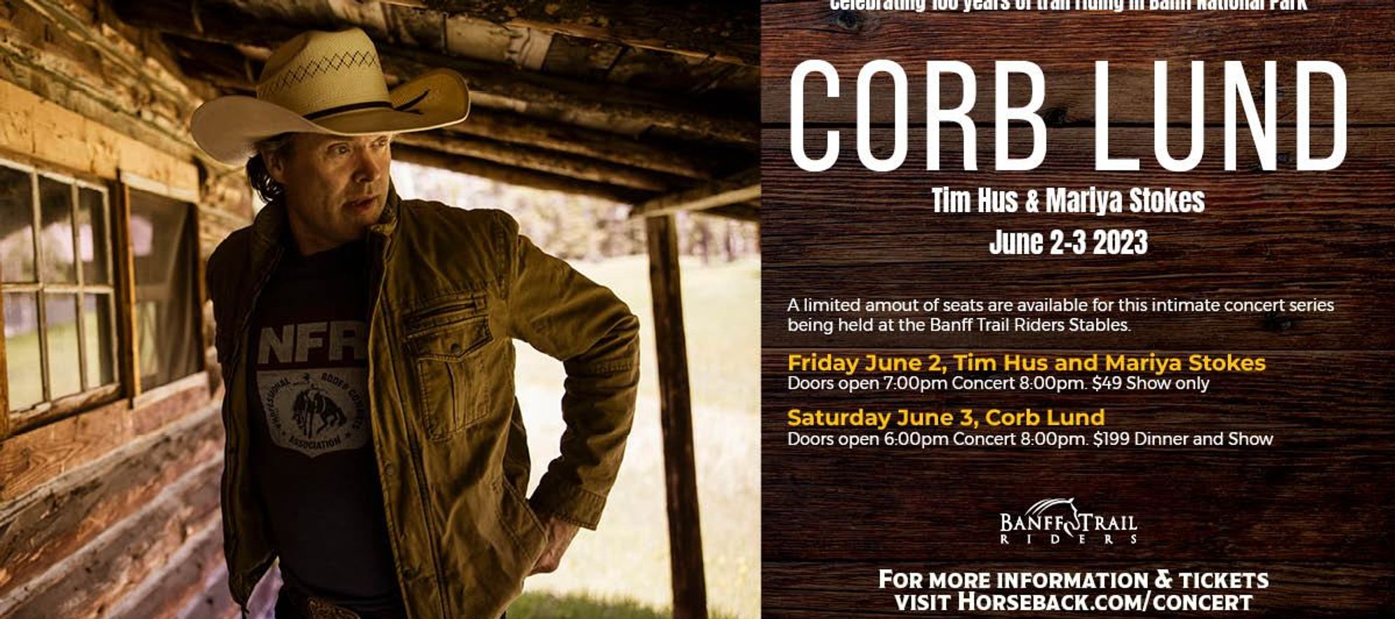 100 Years of Trail Riding in Banff National Park - Concert with Corb Lund 