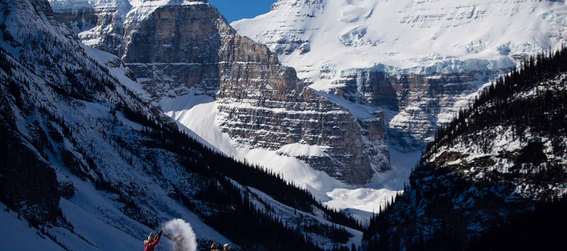 Winter Family Hiking Fun, Lake Louise, Banff National Park