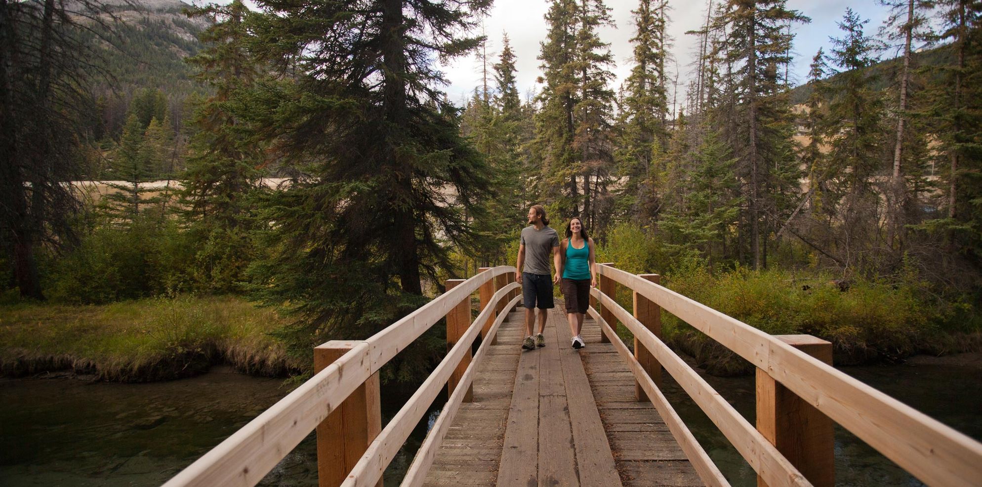 Sunset walks from the town of Banff