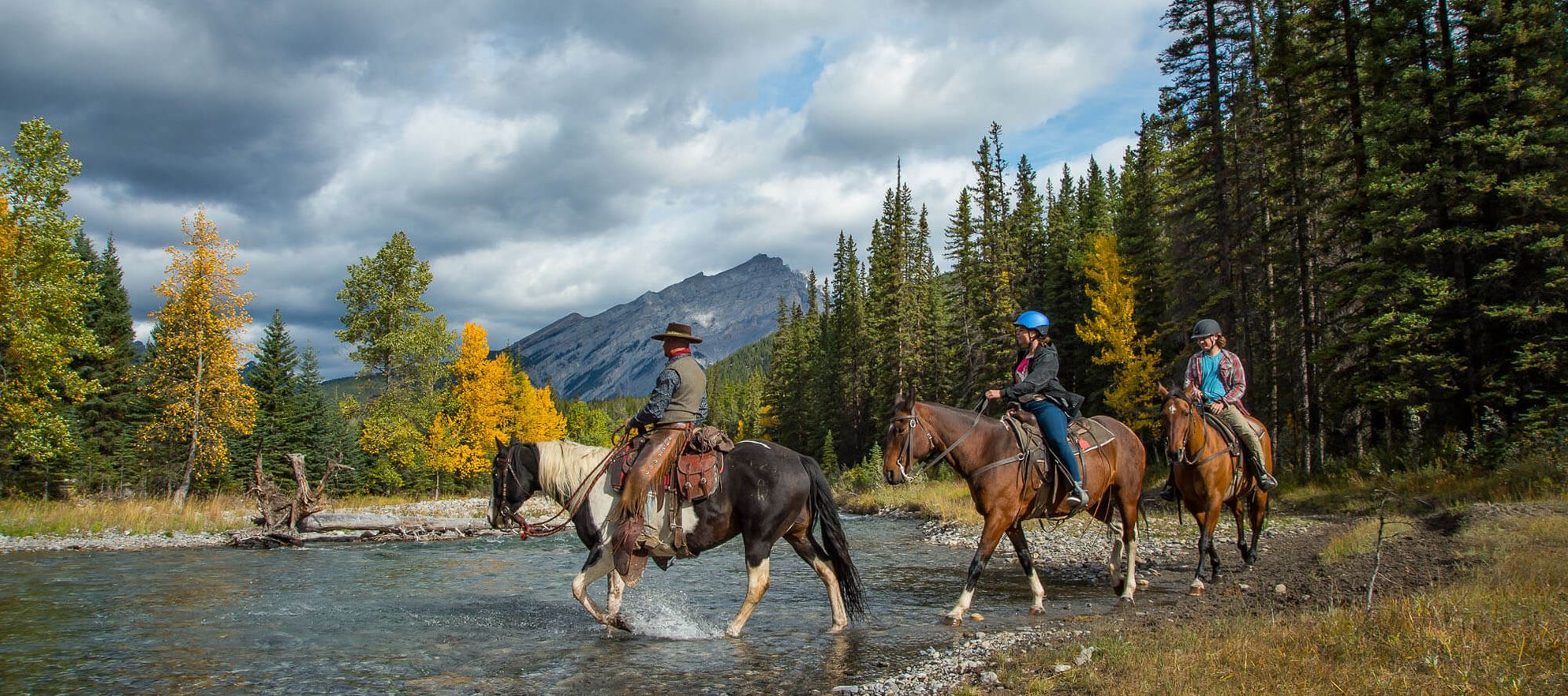 Horse riding in Banff