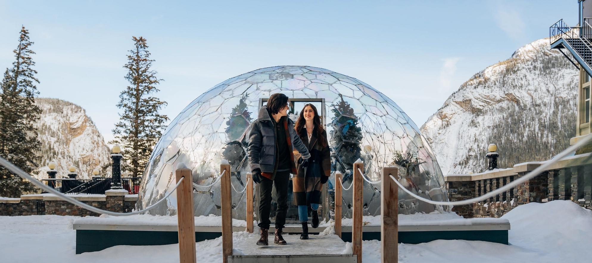 360° Dome Dining at Fairmont Banff Springs in Winter