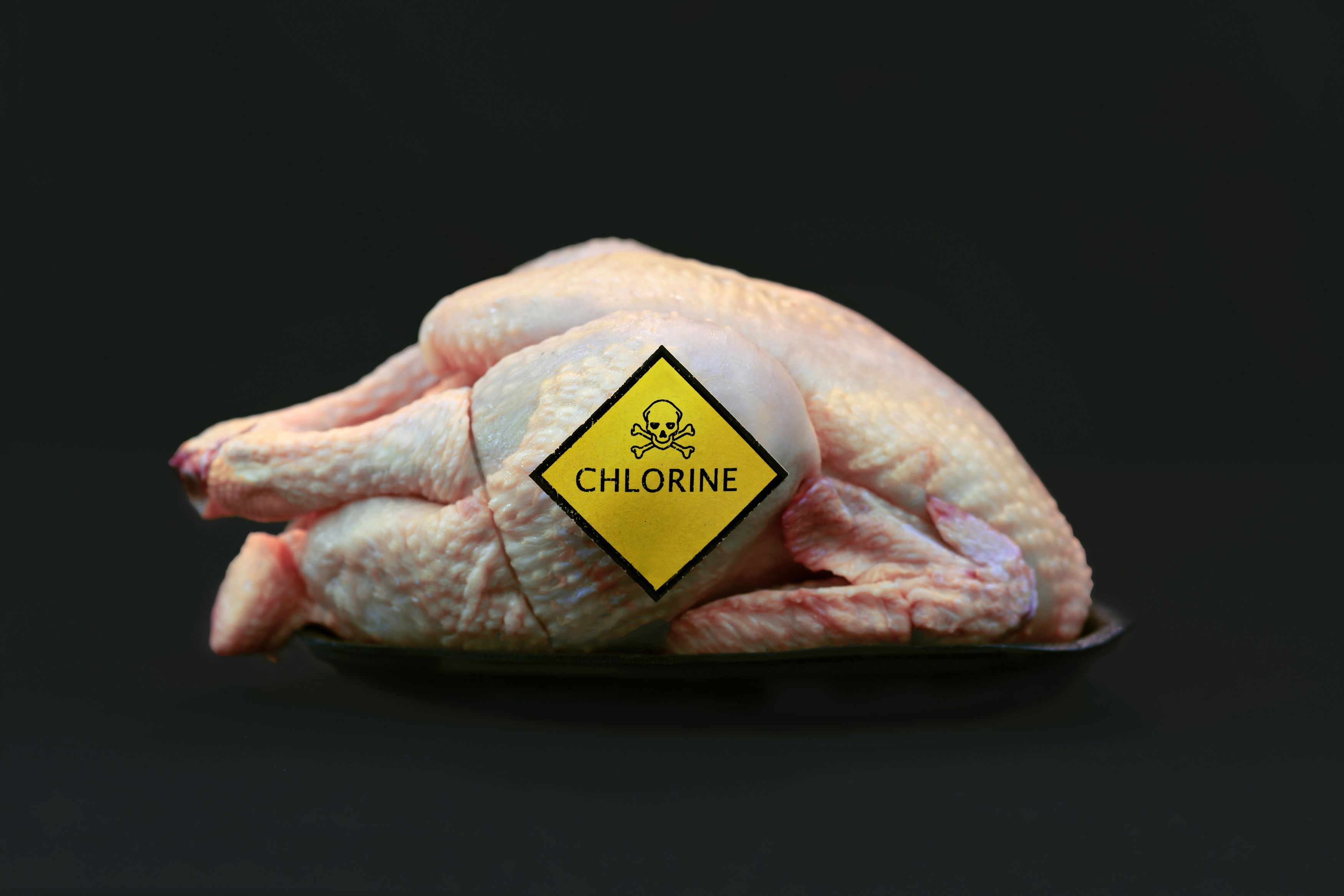 Chlorinated raw chicken