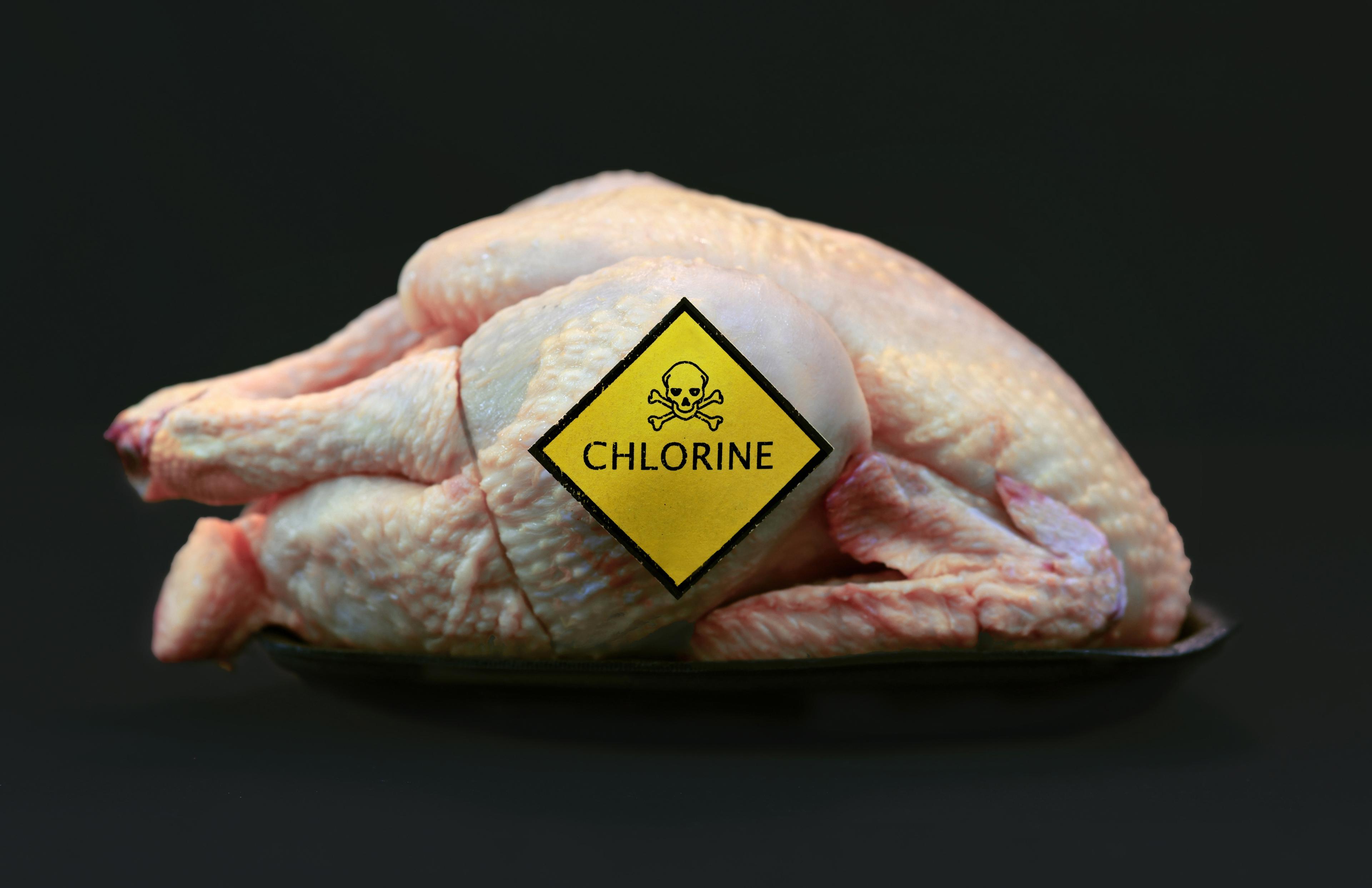 Chlorinated raw chicken