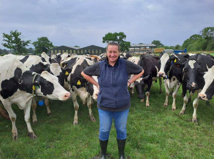 RSPCA Assured assessor on farm with cows