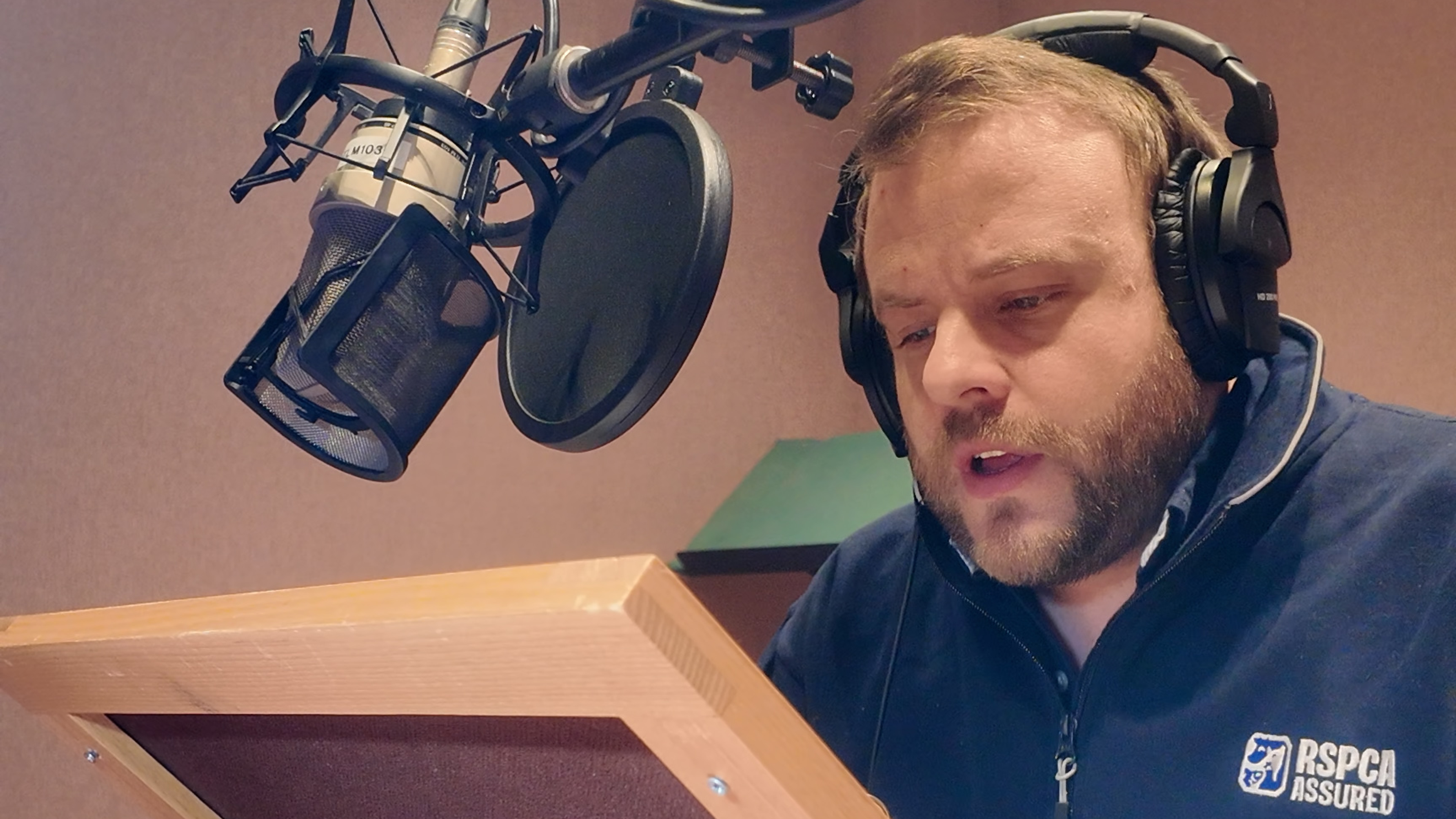 RSPCA Asured assessor in recording studio