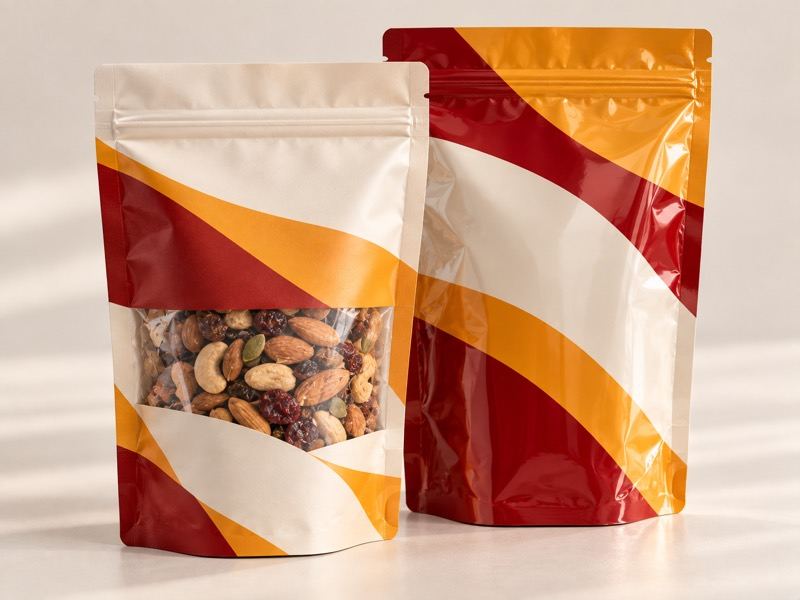 Stand-up pouches with zippers