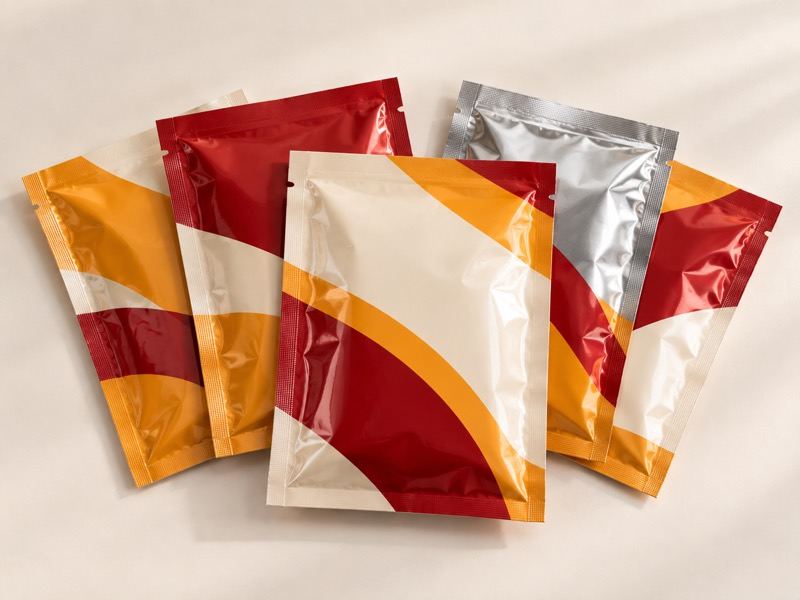 Flat three-side seal pouches