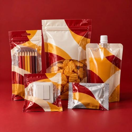 Products from several industries in flexible packs