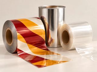 Reels of printed laminated film