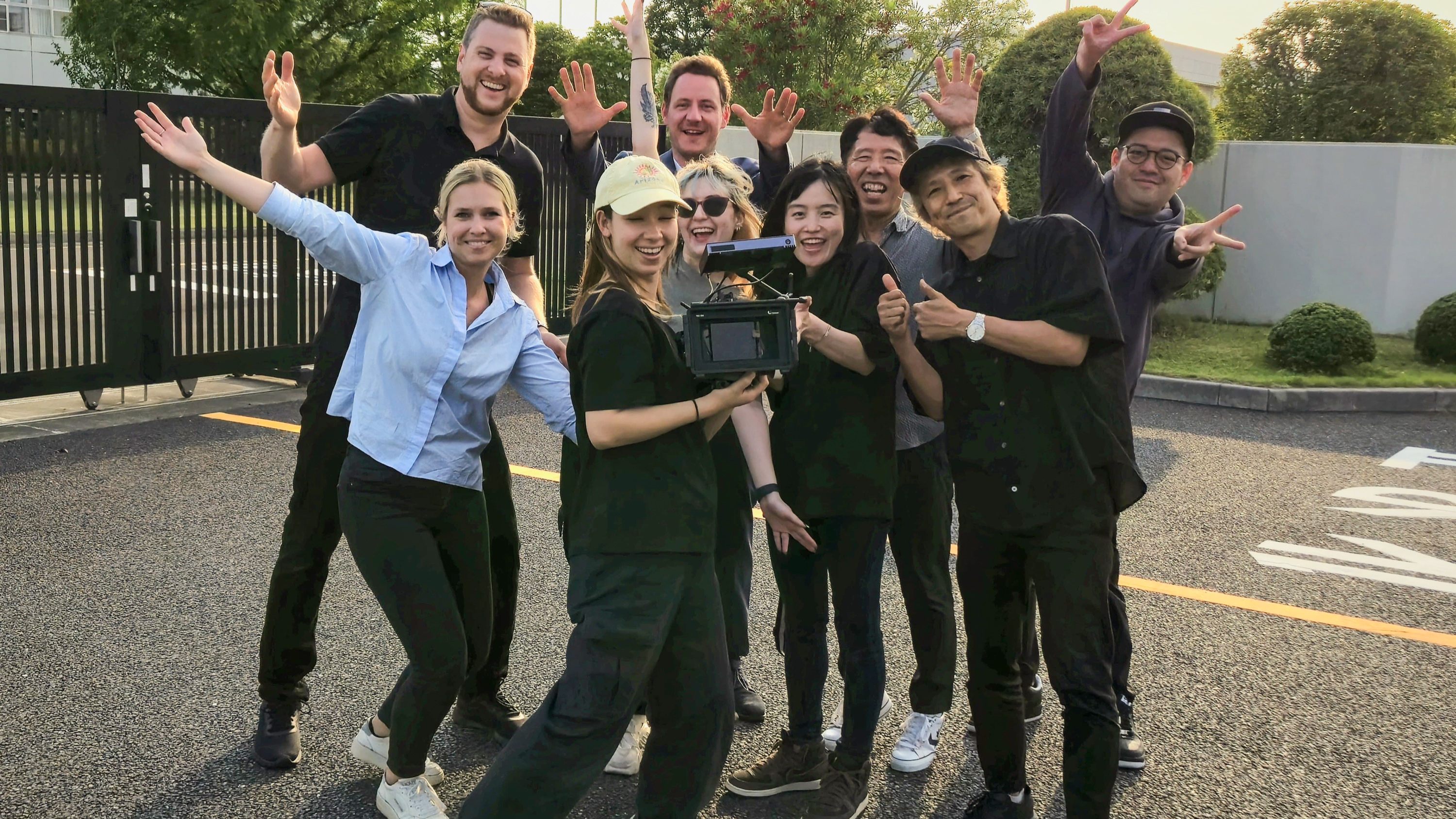 Teambild Harting Videodreh in Japan