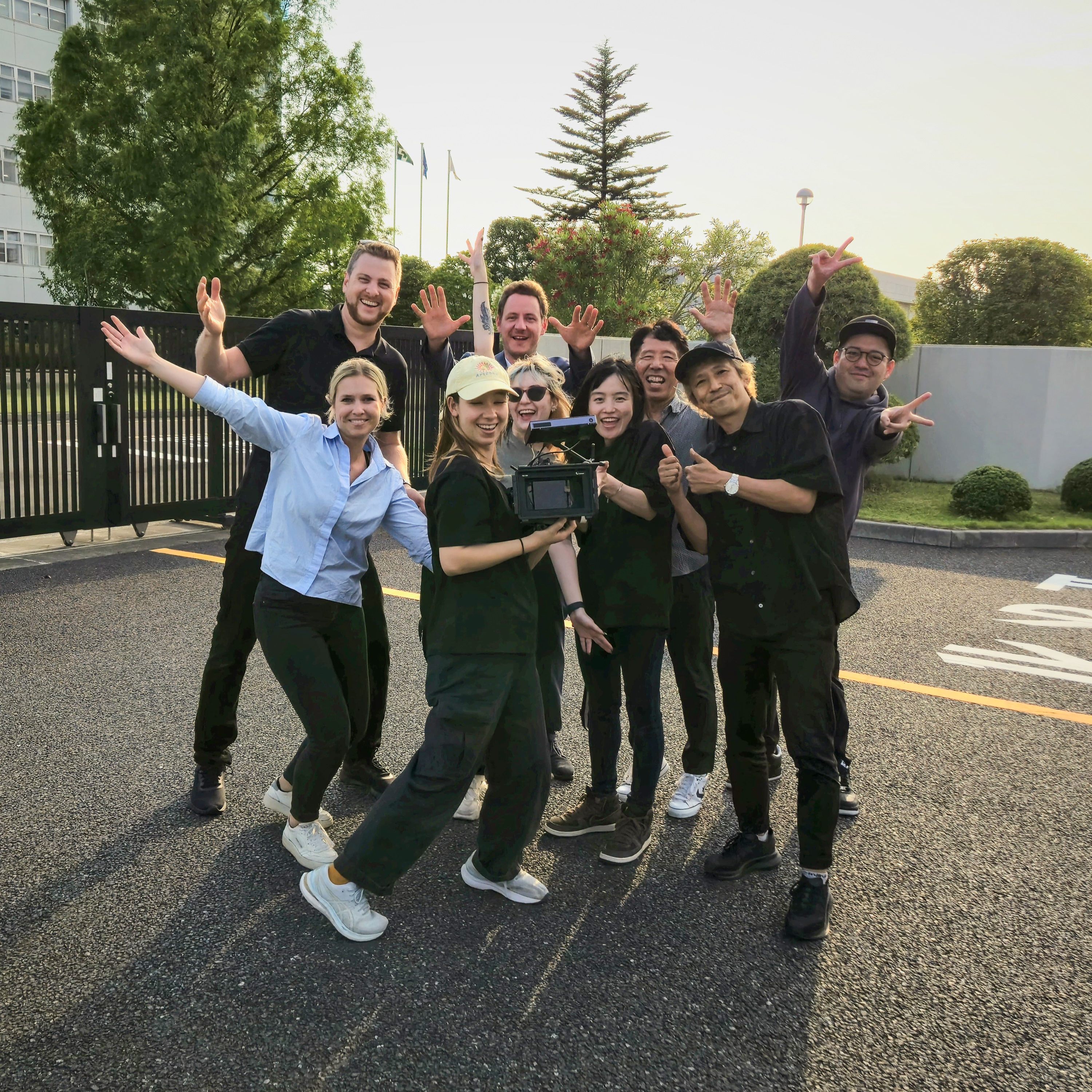 Teambild Harting Videodreh in Japan