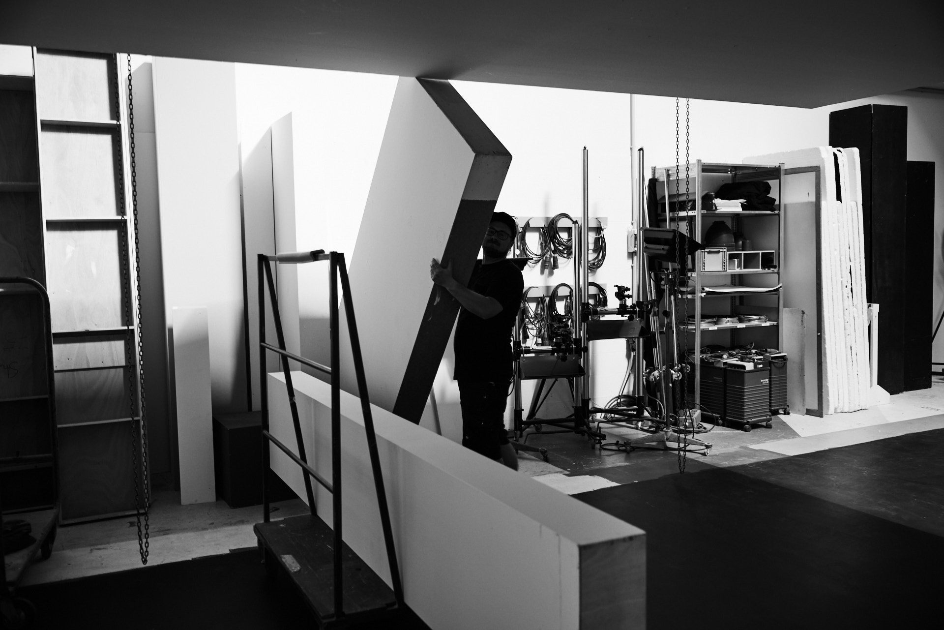 Bauteilefundus in den Studios