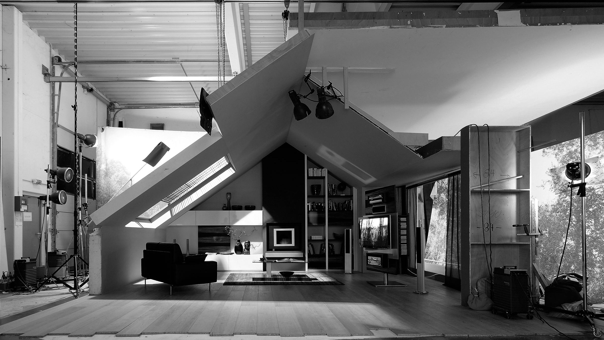 Studioprdouktion Setbau Schrägdach