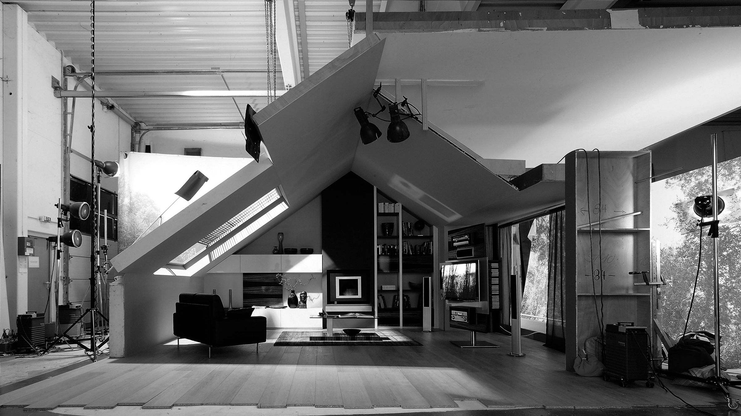 Studioprdouktion Setbau Schrägdach