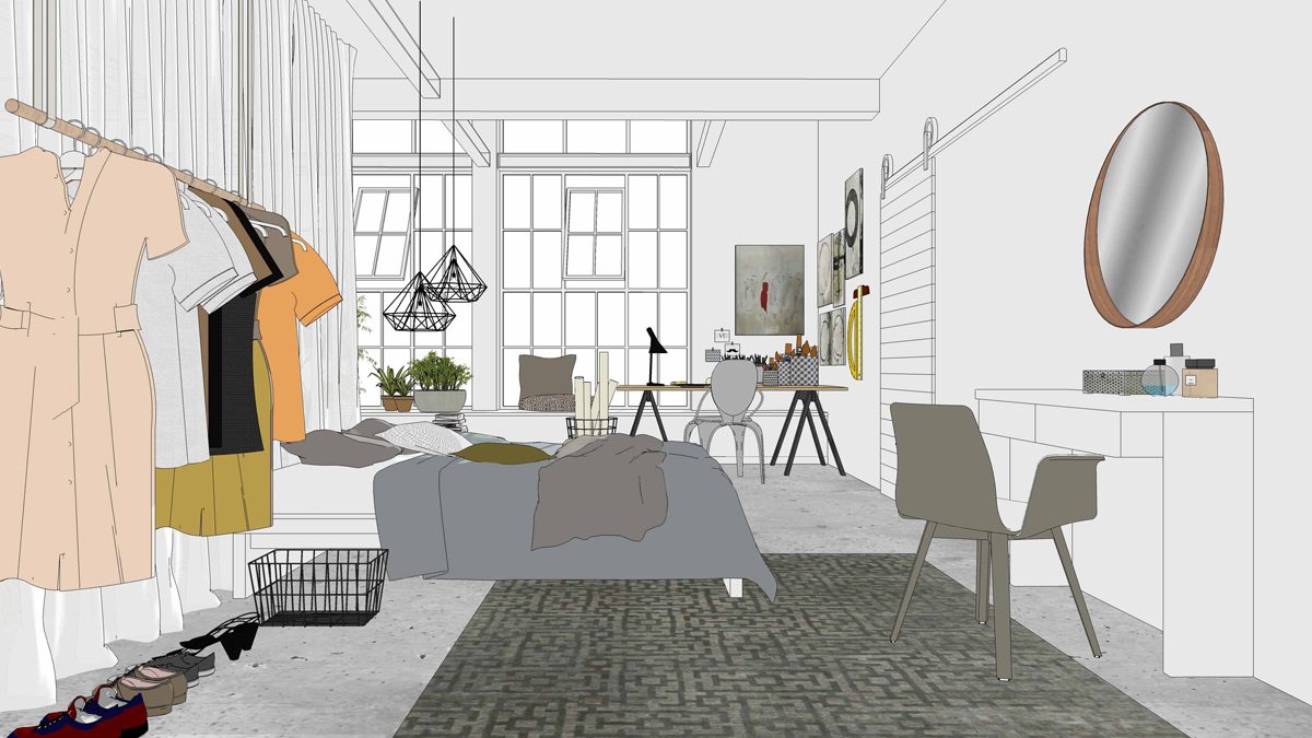 Louisas Loft Setbauzeichnung