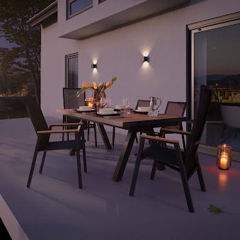 Gybow Terrasse Abendstimmung